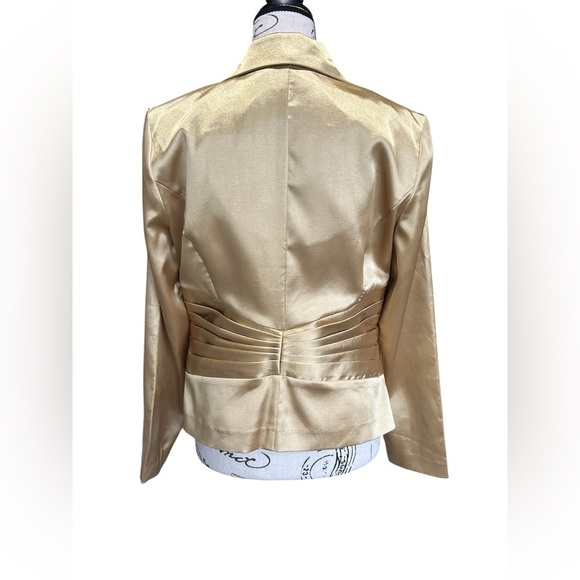 Bay Studio Evenings Vintage Gold Satin Overcoat size medium - Picture 3 of 8